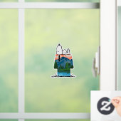 Autocollant Pour Fenêtre cacahuètes | Snoopy Dog Sunset View (Maison)