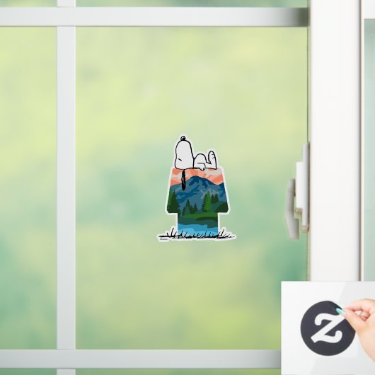 Autocollant Pour Fenêtre cacahuètes | Snoopy Dog Sunset View (Maison)