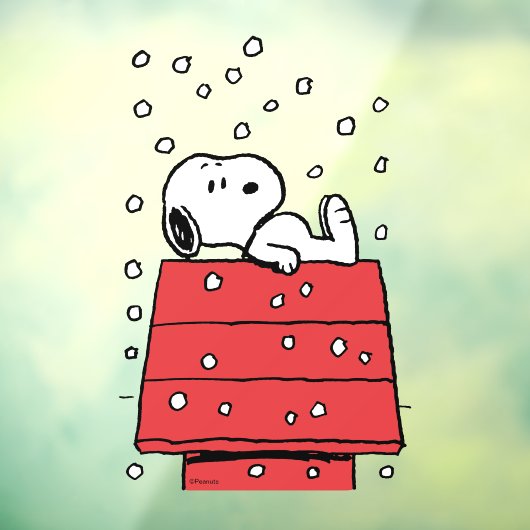 Autocollant Pour Fenêtre cacahuètes | Snoopy Doghouse Snowflakes (Feuille 3)