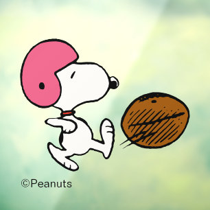 Autocollant Pour Fenêtre cacahuètes   Snoopy Football Kicker