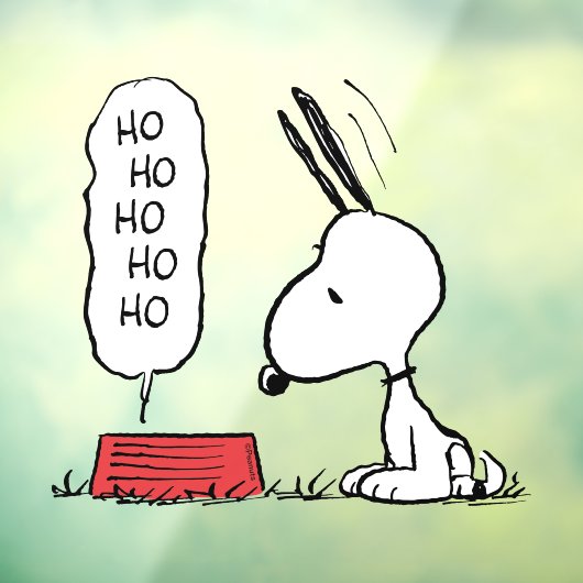 Autocollant Pour Fenêtre cacahuètes | Snoopy Ho Ho Ho Plat alimentaire (Feuille 3)