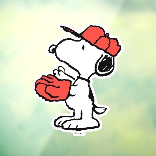 Autocollant Pour Fenêtre cacahuètes | Snoopy Making the Catch (Feuille 3)