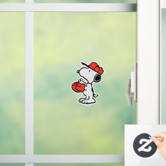 Autocollant Pour Fenêtre cacahuètes | Snoopy Making the Catch (Maison)