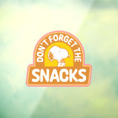 Autocollant Pour Fenêtre cacahuètes | Snoopy N'oubliez pas les snacks (Feuille 3)