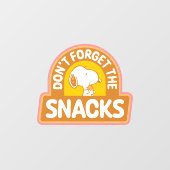 Autocollant Pour Fenêtre cacahuètes | Snoopy N'oubliez pas les snacks (Feuille)