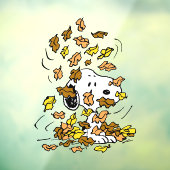 Autocollant Pour Fenêtre cacahuètes | Snoopy Pile de Feuilles (Feuille 3)