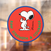 Autocollant Pour Fenêtre cacahuètes | Snoopy Raw Force & Courage Badge (Feuille 2)