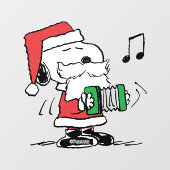 Autocollant Pour Fenêtre cacahuètes | Snoopy Santa Claus Accordian (Feuille)