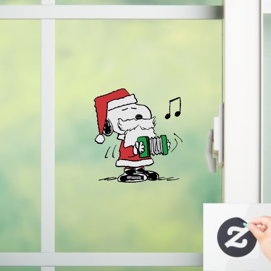 Autocollant Pour Fenêtre cacahuètes | Snoopy Santa Claus Accordian (Maison)