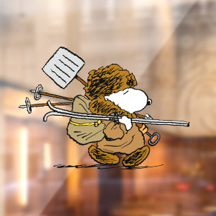Autocollant Pour Fenêtre cacahuètes   Snoopy Snow Warrior