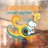 Autocollant Pour Fenêtre cacahuètes | Snoopy Surboard Longboard Competition (Feuille 2)