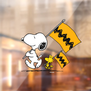 Autocollant Pour Fenêtre cacahuètes   Snoopy & Woodstock