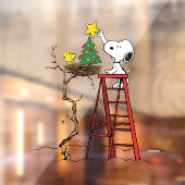 Autocollant Pour Fenêtre cacahuètes | Snoopy & Woodstock Arbre de Noël (Feuille 2)