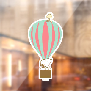 Autocollant Pour Fenêtre cacahuètes Snoopy & Woodstock Hot Air Balloon