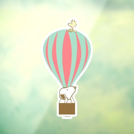 Autocollant Pour Fenêtre cacahuètes | Snoopy & Woodstock Hot Air Balloon (Feuille 3)