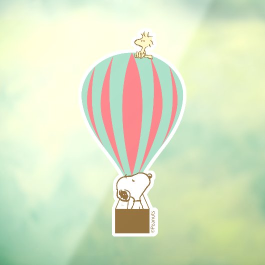 Autocollant Pour Fenêtre cacahuètes | Snoopy & Woodstock Hot Air Balloon (Feuille 3)