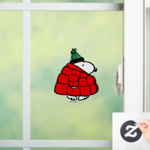 Autocollant Pour Fenêtre cacahuètes   Veste Snoopy Red Puffer