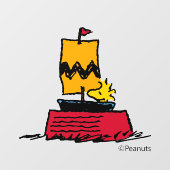 Autocollant Pour Fenêtre cacahuètes | Woodstock Snoopy Plat Bateau à voile (Feuille)