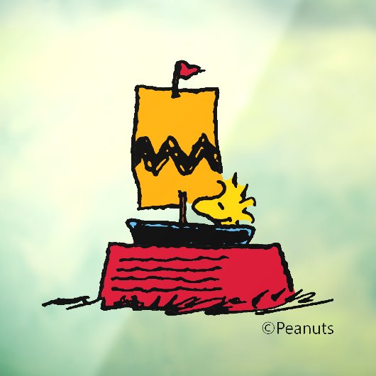 Autocollant Pour Fenêtre cacahuètes | Woodstock Snoopy Plat Bateau à voile (Feuille 3)