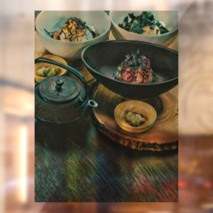Autocollant Pour Fenêtre Cadeau de sushi vintage