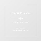 Autocollant Pour Fenêtre Cadre blanc du nom du salon d'affaires (Feuille)