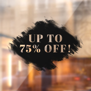 Autocollant Pour Fenêtre Cadre De Brosse Noire Personnalisé Jusqu'À La Bout