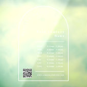 Autocollant Pour Fenêtre Cadre élégant de l'arche Code QR des heures d'ouve (Feuille 3)