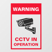 Autocollant Pour Fenêtre Cadre métallique de sécurité d'avertissement gras  (Feuille)