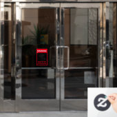 Autocollant Pour Fenêtre Cadre métallique de sécurité d'avertissement gras  (Porte de bureau)