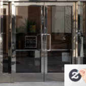 Autocollant Pour Fenêtre Cadre Minimaliste Merci Entreprise Locale Marque (Porte de bureau)