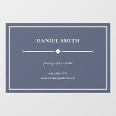 Autocollant Pour Fenêtre Cadre simple blanc de bureau d'affaires sur Dusty (Feuille)