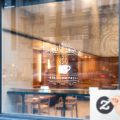 Autocollant Pour Fenêtre Cadres de défilement de la cafétéria Blanc ID875 (Fenêtre de café)