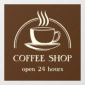 Autocollant Pour Fenêtre Café (Feuille)