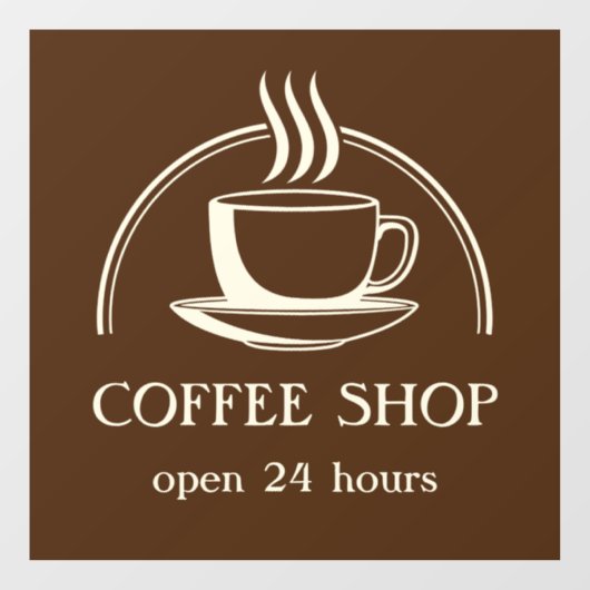 Autocollant Pour Fenêtre Café (Feuille)