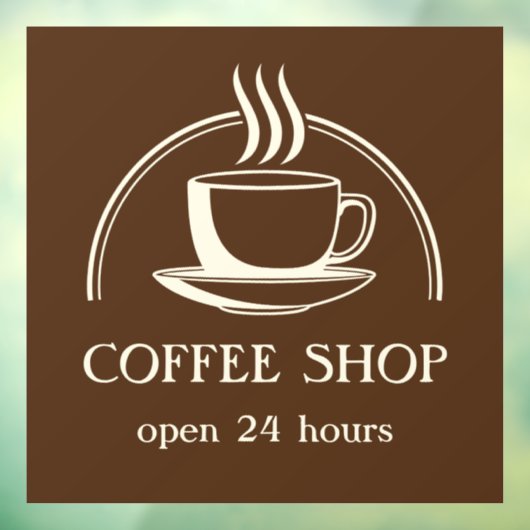 Autocollant Pour Fenêtre Café (Feuille 3)