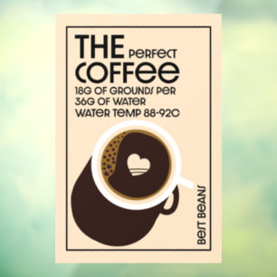 Autocollant Pour Fenêtre Café Barista