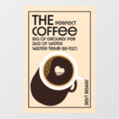 Autocollant Pour Fenêtre Café Barista (Feuille)