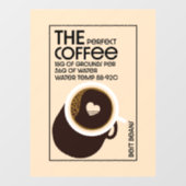 Autocollant Pour Fenêtre Café Barista (Feuille)