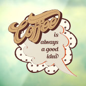 Autocollant Pour Fenêtre Café cool magasin d'art de mot Fenêtre Clouage (Feuille 3)