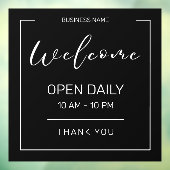 Autocollant Pour Fenêtre Café de magasin ouvert aux heures d'ouverture mode (Feuille 3)