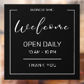 Autocollant Pour Fenêtre Café de magasin ouvert aux heures d'ouverture mode (Feuille 2)