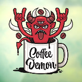 Autocollant Pour Fenêtre Café Demon (Feuille 3)