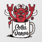 Autocollant Pour Fenêtre Café Demon (Feuille)