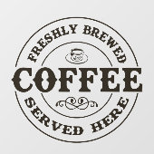 Autocollant Pour Fenêtre Café fraîchement moulu (Feuille)