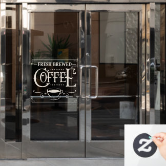 Autocollant Pour Fenêtre Café frais brassé