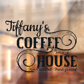 Autocollant Pour Fenêtre Café House Custom Business (Feuille 2)