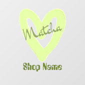 Autocollant Pour Fenêtre Café Matcha (Feuille)