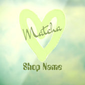 Autocollant Pour Fenêtre Café Matcha (Feuille 3)