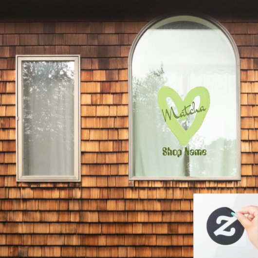 Autocollant Pour Fenêtre Café Matcha (Fenêtre d'accueil)