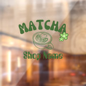 Autocollant Pour Fenêtre Café Matcha (Feuille 2)